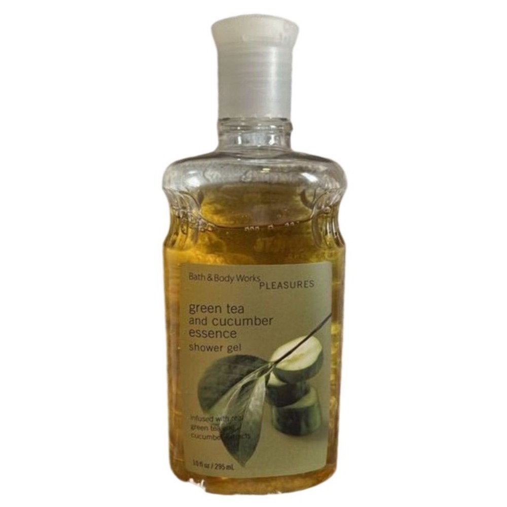 Vintage Rare Bath‎ & Body Works GREEN TEA CUCUMBER ESSENCE Shower Gel 10fl oz